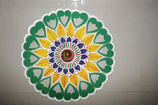 Floral Mandala Rangoli Design