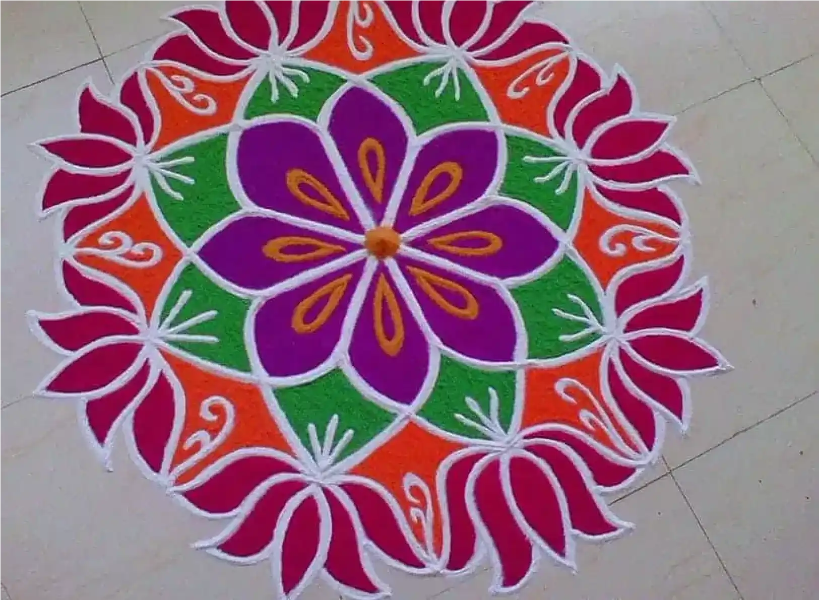 Lotus Flower Rangoli